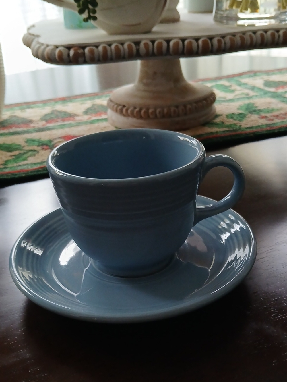 Light Blue Fiesta Cup And Saucer Set